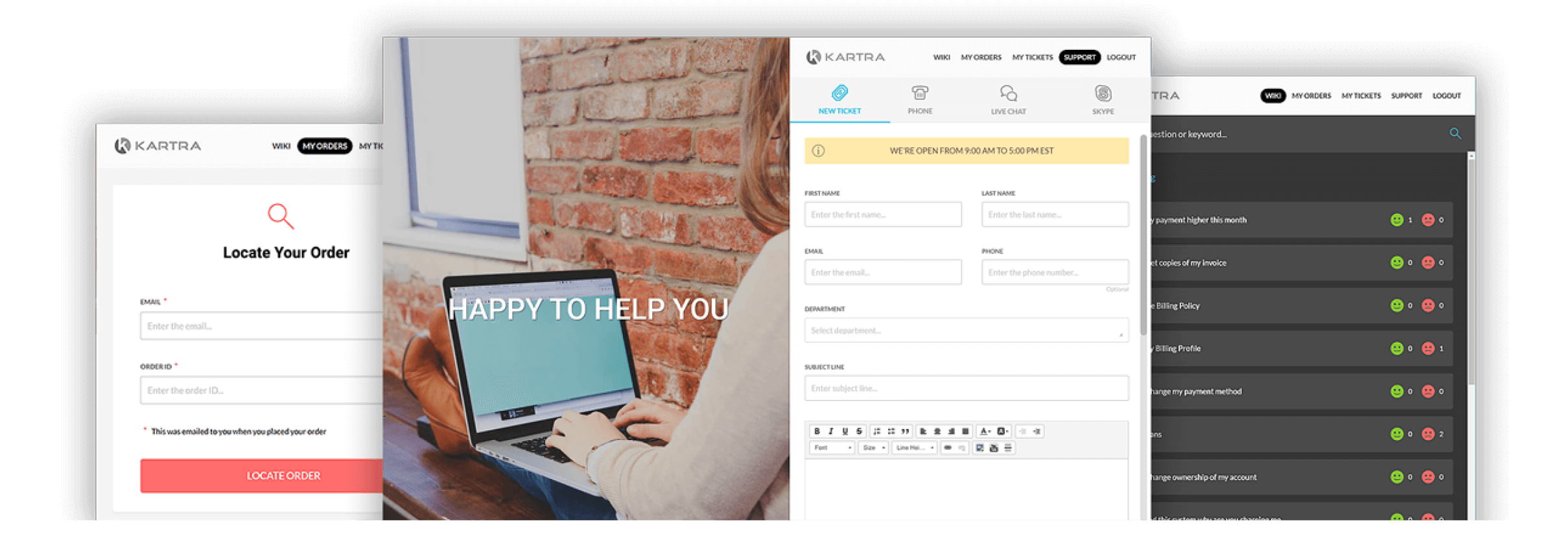 multiple page templates with helpdesk login 