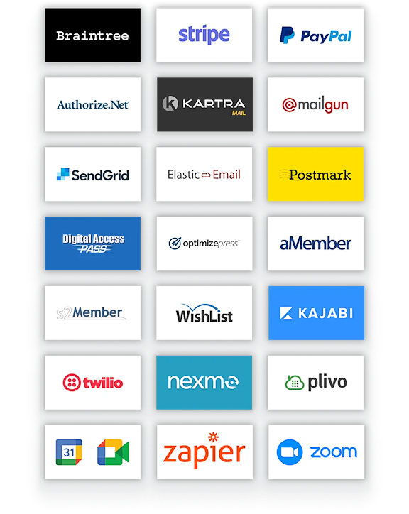 Grid of logos of online platforms