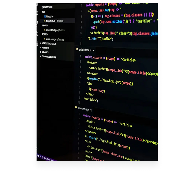 IDE interface with code on the screen