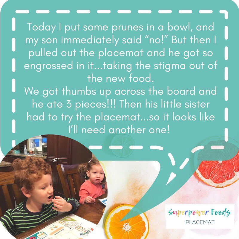 Food Scientist Placemat for Picky Eaters