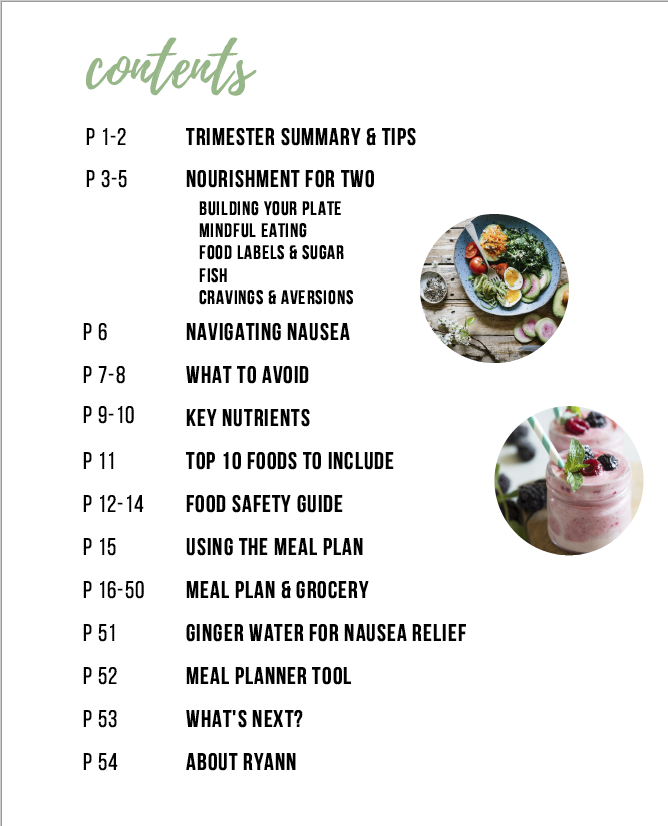 2ND TRIMESTER MEAL GUIDE