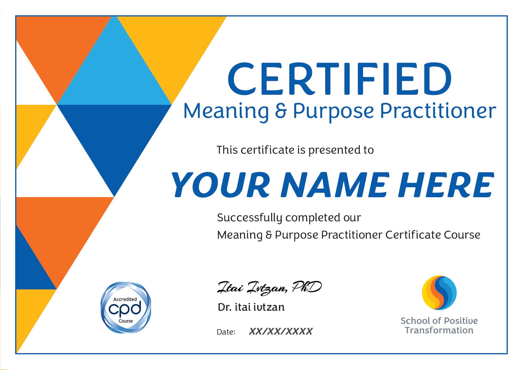 Meaning And Purpose Practitioner